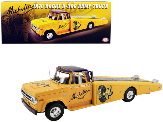 1970 Dodge D-300 Ramp Truck Yellow "Michelin Tires"